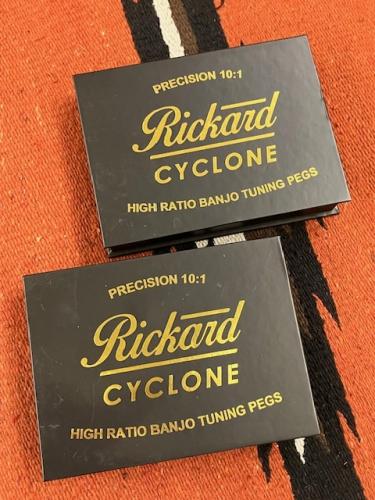 Rickard Cyclone 10:1 High Ratio Banjo Tuners/Brass Buttons - Set of 5