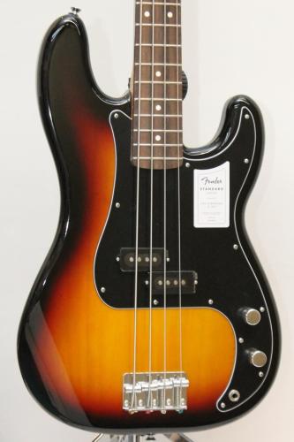 Fender Standard Precision Bass, Laurel Fingerboard, Black Pickguard, 3-Color Sunburst