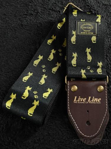 Live Line LSB45CAT ネコ柄 幅広 ギターストラップ【オンラインストア限定】