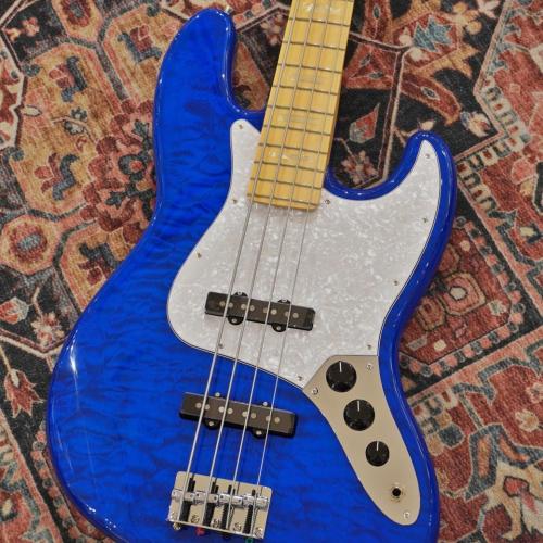 Fender FSR Made in Japan Hybrid II Jazz Bass, Maple Fingerboard, Sapphire Blue Transparent