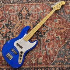 Fender FSR Made in Japan Hybrid II Jazz Bass, Maple Fingerboard, Sapphire Blue Transparent_2