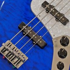Fender FSR Made in Japan Hybrid II Jazz Bass, Maple Fingerboard, Sapphire Blue Transparent_3