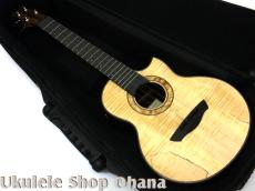 Akira Niihori Ukulele [Crocodile] セミテナー スポルテッドカーリー栃/インディアンローズウッド #03036_5