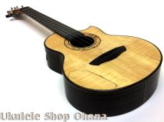 Akira Niihori Ukulele [Crocodile] セミテナー スポルテッドカーリー栃/インディアンローズウッド #03036_8
