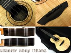Akira Niihori Ukulele [Lizard] グランドコンサート スポルテッドカーリー栃/インディアンローズウッド #05032_4