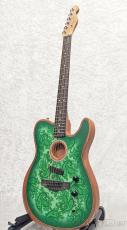 Fender FSR American Acoustasonic Telecaster Limited - Green Paisley - 【US254148A】【2.44kg】_5