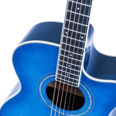 Washburn EA15 FLAME TRANSPARENT BLUE《エレアコ》【オンラインストア限定】_6