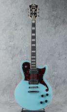 D'Angelico Premier Atlantic Sky Blue Top Natural Mahogany Back and Sides 2021_2