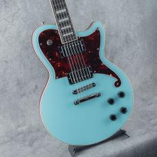 D'Angelico Premier Atlantic Sky Blue Top Natural Mahogany Back and Sides 2021_3