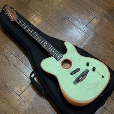 Fender American Acoustasonic Telecaster Ebony Fingerboard Surf Green_2