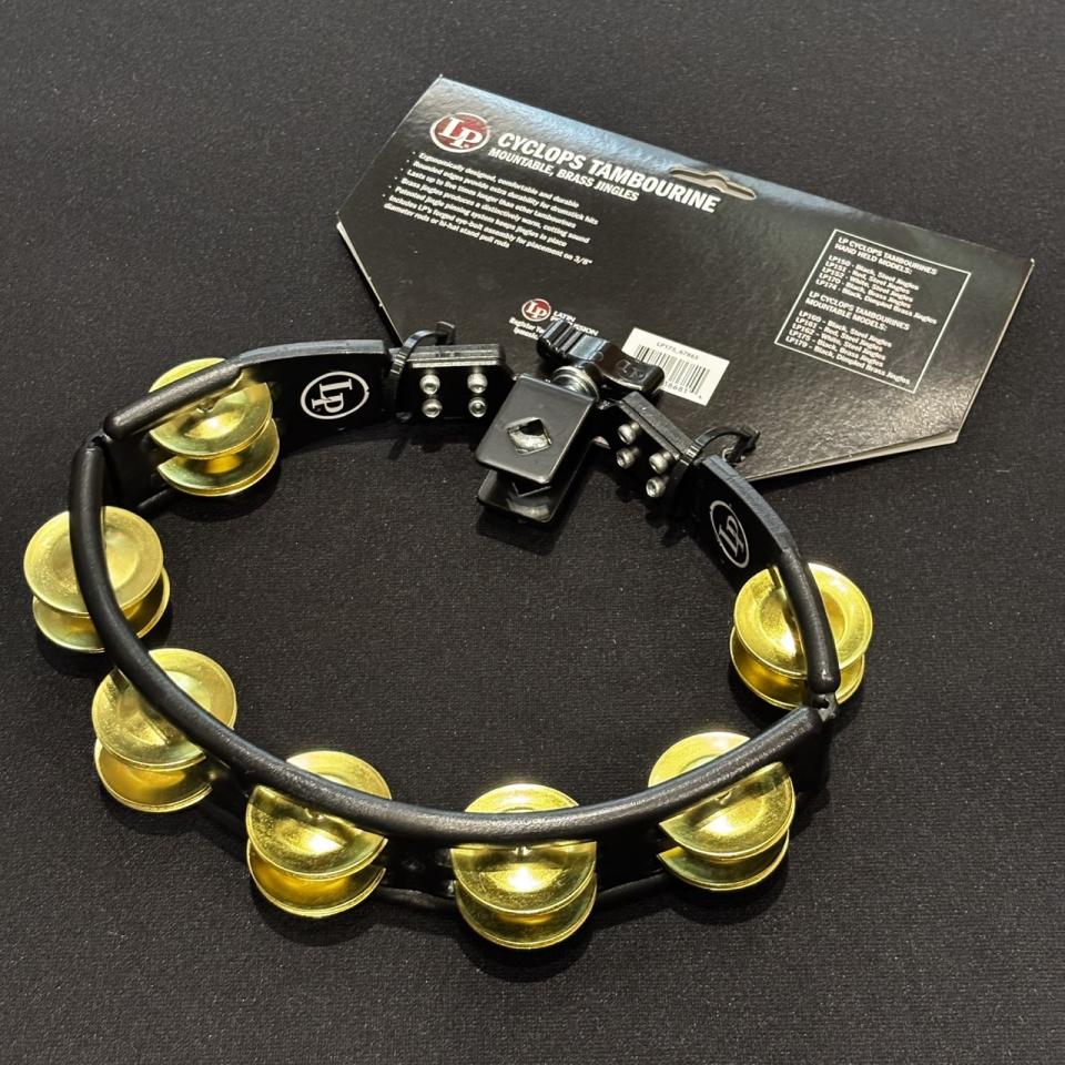 LP エルピー タンバリン Cyclops Hand Held Tambourine w/ Dimpled Brass Jingles, B : LP エルピー タンバリン Cyclops Hand Held Tambourine