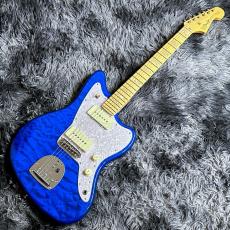 Fender FSR Made in Japan Hybrid II Jazzmaster, Maple Fingerboard, Sapphire Blue Transparent_2