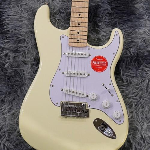 Squier Affinity Series Stratocaster, Maple Fingerboard, White Pickguard, Olympic White