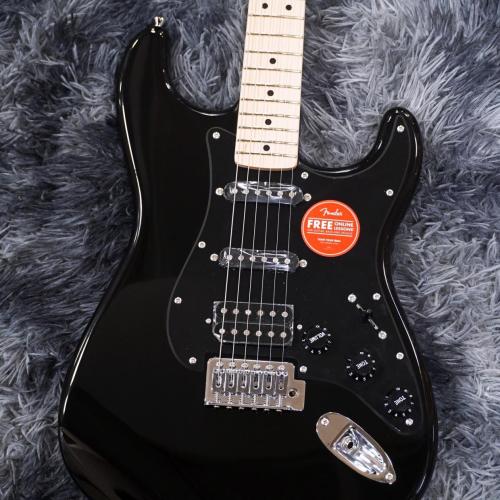 Squier Sonic Stratocaster HSS, Maple Fingerboard, Black Pickguard, Black【アウトレット特価】