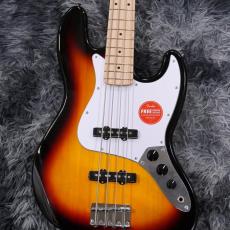 Squier Affinity Series Jazz Bass, Maple Fingerboard, White Pickguard / 3-Color Sunburst