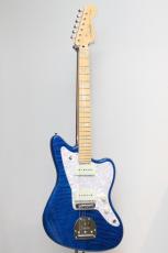 Fender FSR Made in Japan Hybrid II Jazzmaster, Maple Fingerboard, Sapphire Blue Transparent_2