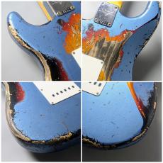 Fender Custom Shop 1961 Stratocaster Super Heavy Relic -Aged Lake Placid Blue over 3-Color Sunburst-_8