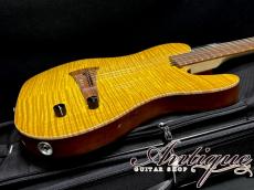 Sadowsky NYC Electric Nylon Guitar 2022 Caramel Burst /Flame Maple Top & Chambered Alder w/Barbera PU 2.65kg "Near-Mint Condition"_6