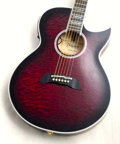 Takamine CUSTOM TSP178AC Quilt FL Crimson Red【限定1本】【渋谷カスタム】【AAAキルトメイプル】【薄胴エレアコ】