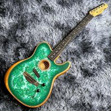 Fender Limited Edition American Acoustasonic Telecaster, Ebony Fingerboard, Green Paisley_2
