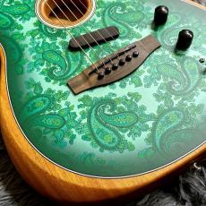 Fender Limited Edition American Acoustasonic Telecaster, Ebony Fingerboard, Green Paisley_3