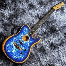 Fender Limited Edition American Acoustasonic Telecaster, Ebony Fingerboard, Blue Paisley_2