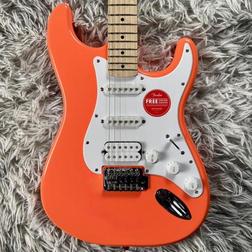 Squier SONIC STRATOCASTER HSS Maple FingerboardWhite Pickguard Tahitian Coral【現物画像】10/9更新