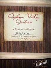 Orpheus Valley Guitars オルフェウス・ヴァレー・ギターズ Model:Flamenco Negra エレガット 細ネックのカスタムモデル_9