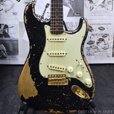 Fender Custom Shop MBS 1963 Stratocaster Super Heavy Relic with Gold Hardware!! -Black- by Yuriy Shishkov 2022USED!!