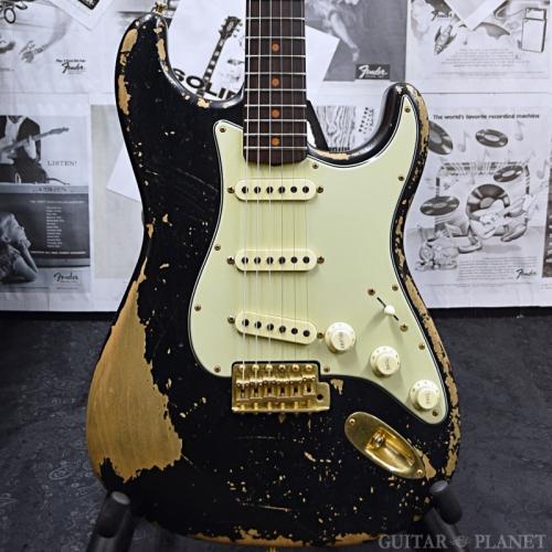 Fender Custom Shop MBS 1963 Stratocaster Super Heavy Relic with Gold Hardware!! -Black- by Yuriy Shishkov 2022USED!!