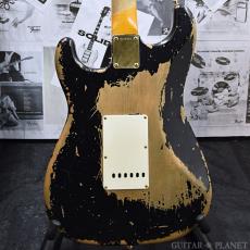 Fender Custom Shop MBS 1963 Stratocaster Super Heavy Relic with Gold Hardware!! -Black- by Yuriy Shishkov 2022USED!!_3