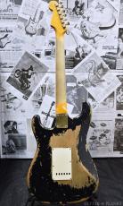 Fender Custom Shop MBS 1963 Stratocaster Super Heavy Relic with Gold Hardware!! -Black- by Yuriy Shishkov 2022USED!!_4