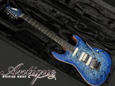 Saijo AKIRA WADA Model SAW-10C Bolt-On 2025 Trans Blue /3A Quilt Top /Figured H-Maho w/FRT "No-Used Mint"