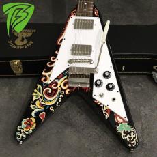 Epiphone Inspired by Gibson Custom Jimi Hendrix 'Love Drops' Flying V Ebony 2024
