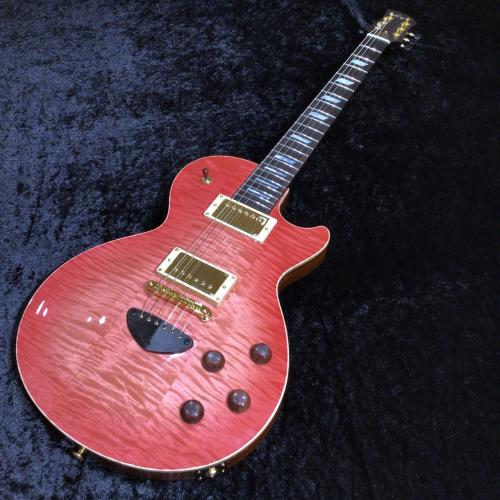 Bizen Works Grain Arch Top -Brazilian Rosewood Neck- / Pink Sunburst