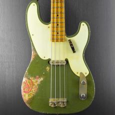 Fender Custom Shop MBS 1968 Telecaster Bass Heavy Relic by Vincent Van Tright -Olive Drab over Pink Paisley-