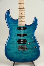 TOPROCK Guitars Tokyo ST-6G Custom Drop Top Quilt / Alder Trans Blue Burst