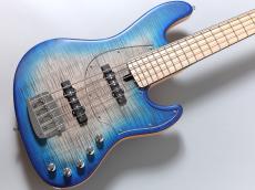 MAYONES Jabba Custom 5 Trans Jeanes Black 3 Tone Blue Burst Matt【重量4.27kg】_5