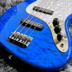 Fender FSR Made in Japan Hybrid II Jazz Bass, Maple Fingerboard, Sapphire Blue Transparent_3