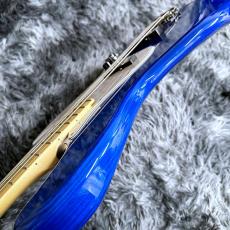 Fender FSR Made in Japan Hybrid II Jazz Bass, Maple Fingerboard, Sapphire Blue Transparent_9