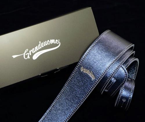 Grande uomo イタリアンレザー Indigo Metallic Slim