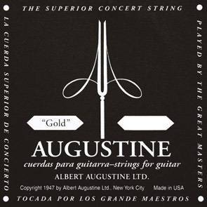 Augustine ゴールド6 クラシックギター弦 GOLD ローテンション 6弦:0445【バラ弦1本】