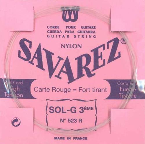 SAVAREZ 523R PNK クラシックギターバラ弦 3弦用ピンクラベル