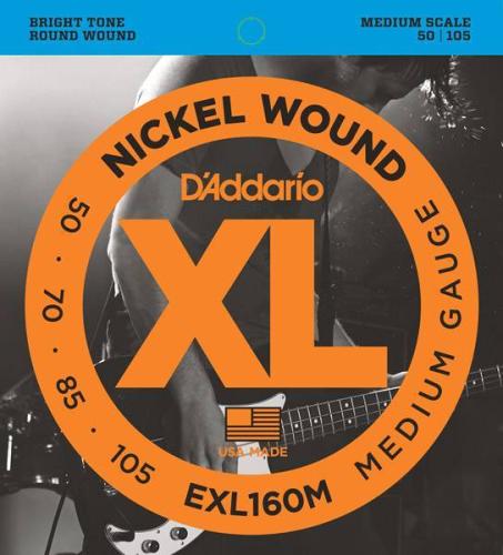 D'addario EXL160M ニッケル 50-105 ミディアム Mediumミディアムスケール エレキベース弦