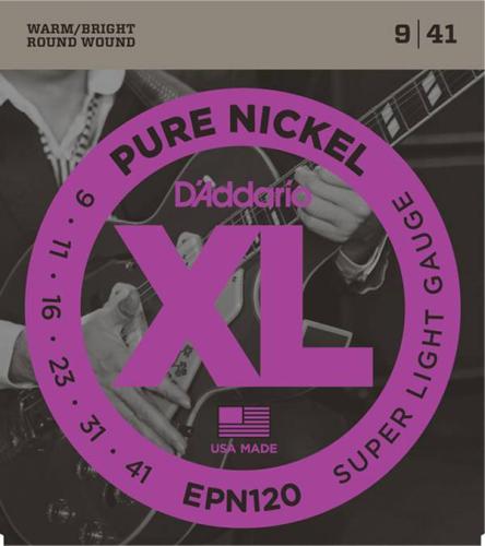D'addario EPN120 ピュアニッケル 09-41 スーパーライトエレキギター弦