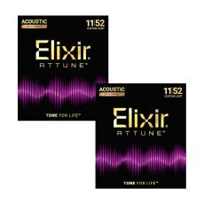 Elixir ATTUNE Acoustic 80/20 Bronze Custom Light .011-.052 (2pack) アコースティックギター弦 カスタムライト
