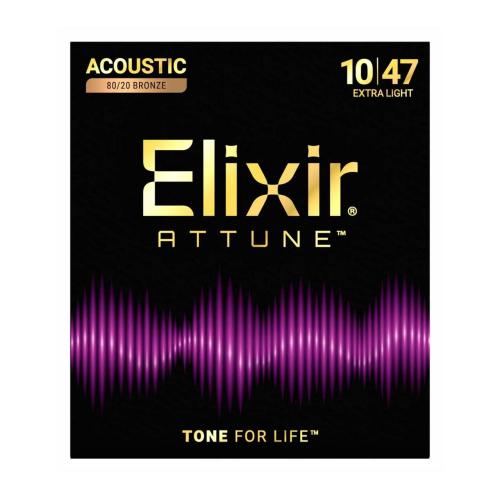 Elixir ATTUNE Acoustic 80/20 Bronze Extra Light .010-.047 アコースティックギター弦 エクストラライト#23002