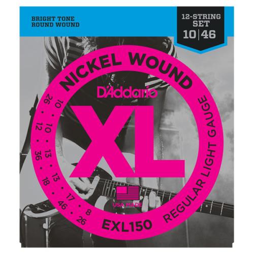 D'addario EXL150 10-46 12-String ライト12弦エレキギター弦