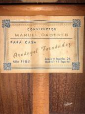 Manuel Caceres [マヌエル・カセレス] アルカンヘル工房ラベル　1980年製_10