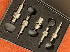 Rickard  Cyclone 10:1 High Ratio Banjo Tuners/Brass Buttons - Set of 5_2
